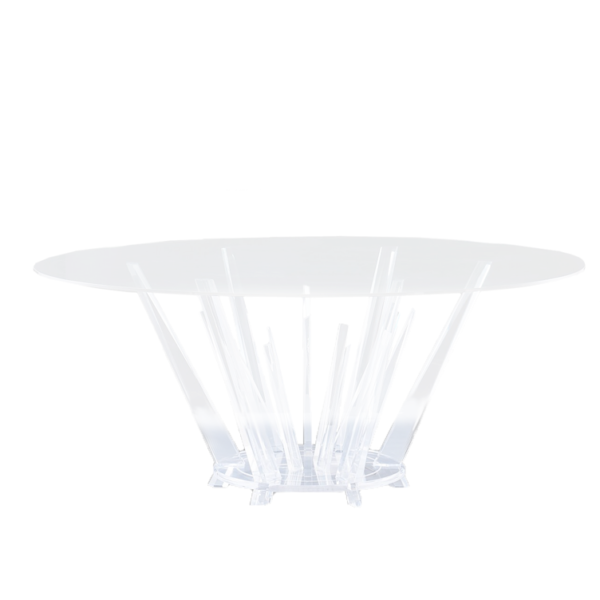 Kryptonite Round 4 dining chair Table Lucite Acrylic - CUSTOMISE