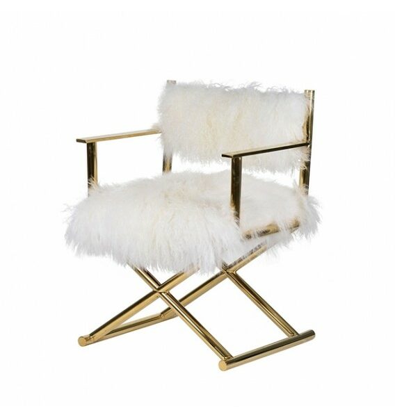 Ciprian Genuine Sheepskin Leisure Chair