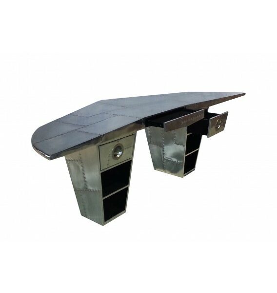 Aviator Aluminium Wing Desk (also in Brass Wrap*)