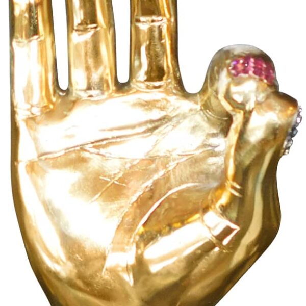 Perfect Brass Hand Sculpture - Swarovski embellished