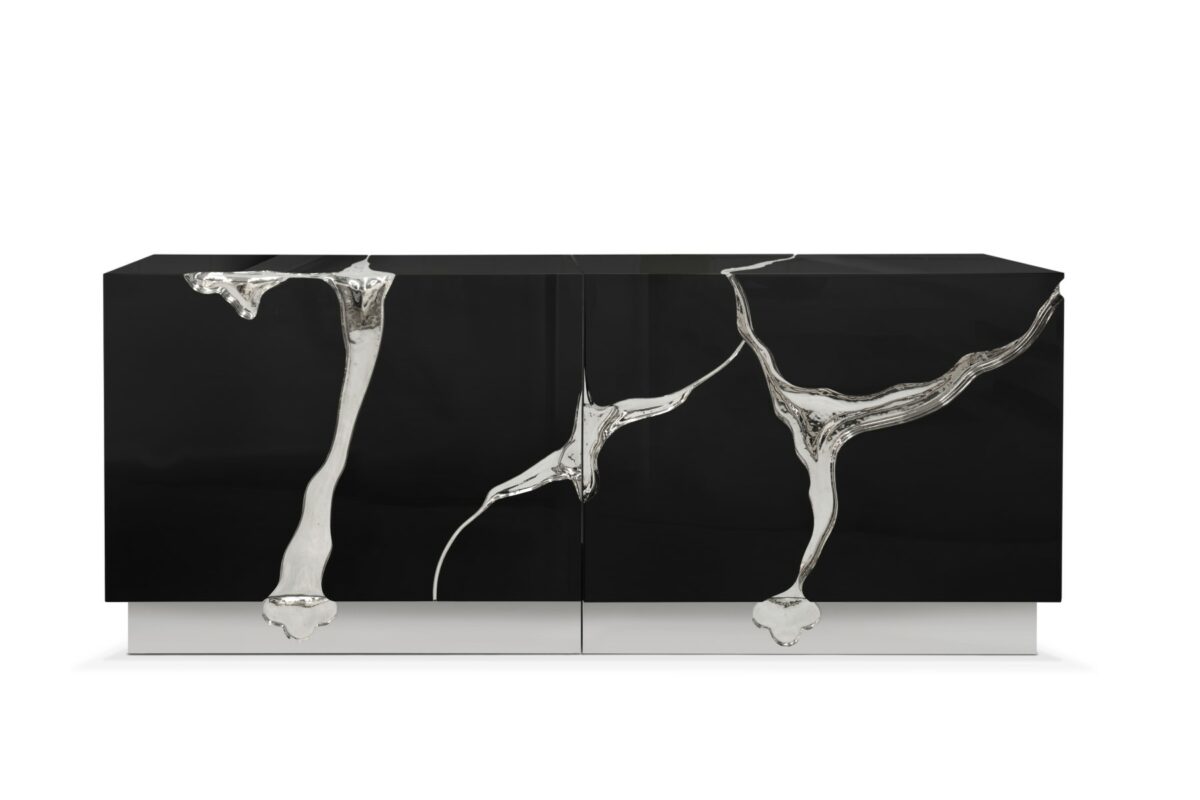 Lapiaz Black Silver Sideboard