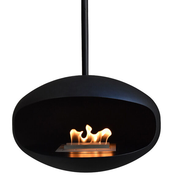 Cocoon Fires Aeris Hanging ALL BLACK -Ethanol Fireplace