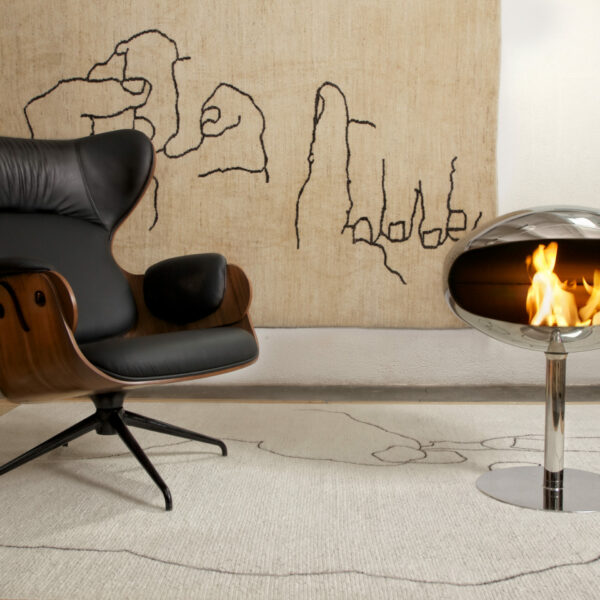 Cocoon Fires Pedastal Standing ALL STAINLESS Steel - Ethanol Fireplace