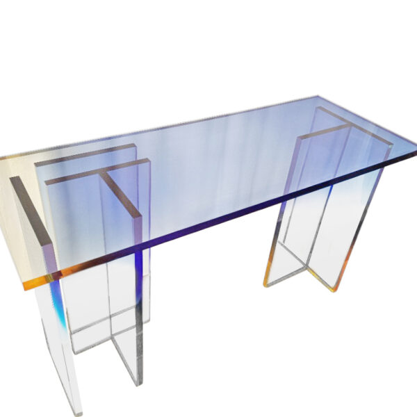 Opacum Lucite Acrylic Console Desk Table