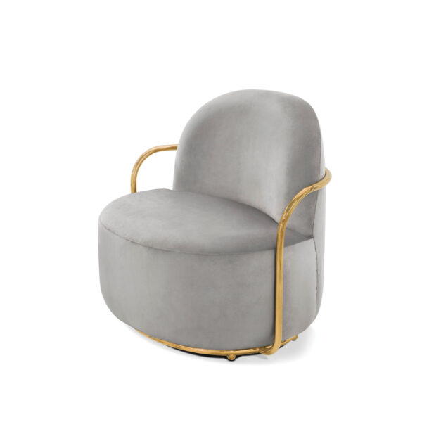 Orion Lounge Chair Blanche Oro