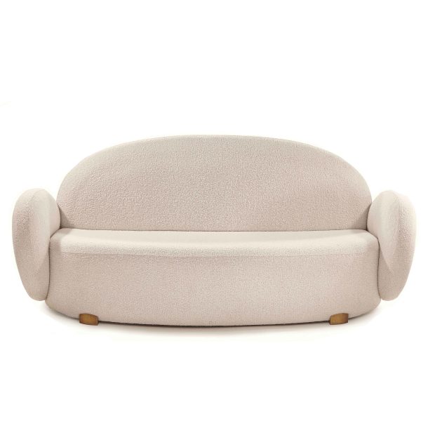 Dolce Sofa - Plush Ivory Boucle Fabric