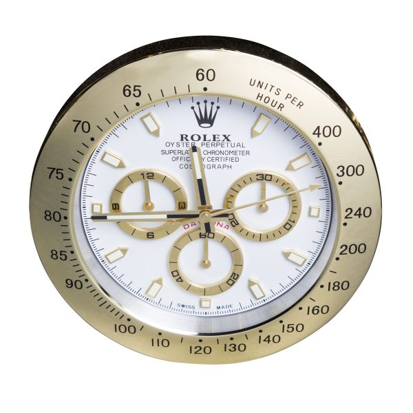 Rolex Oyster Chrono Gold & White Wall Clock
