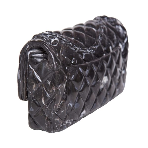 Black Marble Chanel Clutch Bag Sculpture