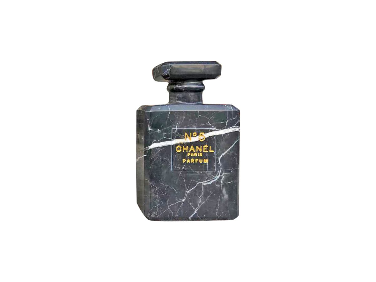 Black Marble Chanel No5 Perfume Sculpture