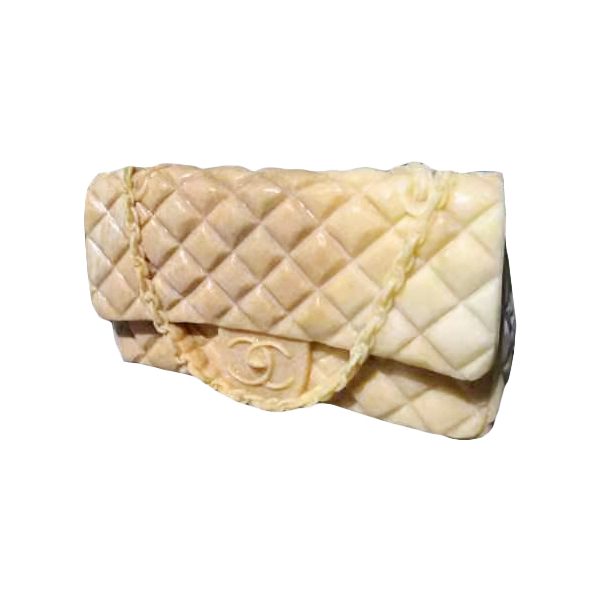 Brown Marble Chanel Clutch Bag Sculpture