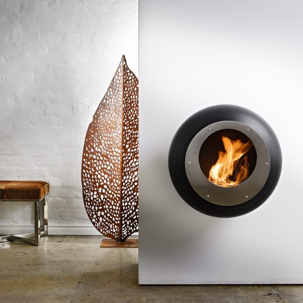 Cocoon Fires Vellum Wall-Mounted BLACK - Ethanol Fireplace