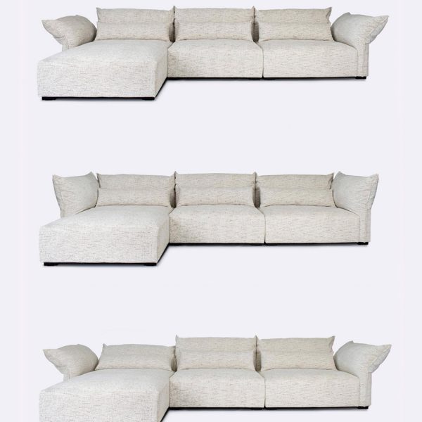 Marlow Sofa w/arms - Narla Angora